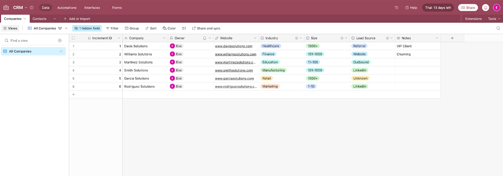 Airtable Basics: Build a simple CRM to store client data