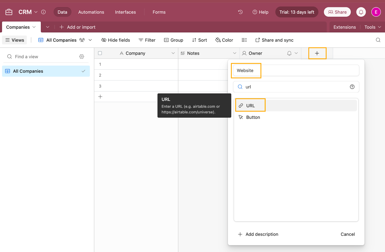 Airtable Basics: Build a simple CRM to store client data