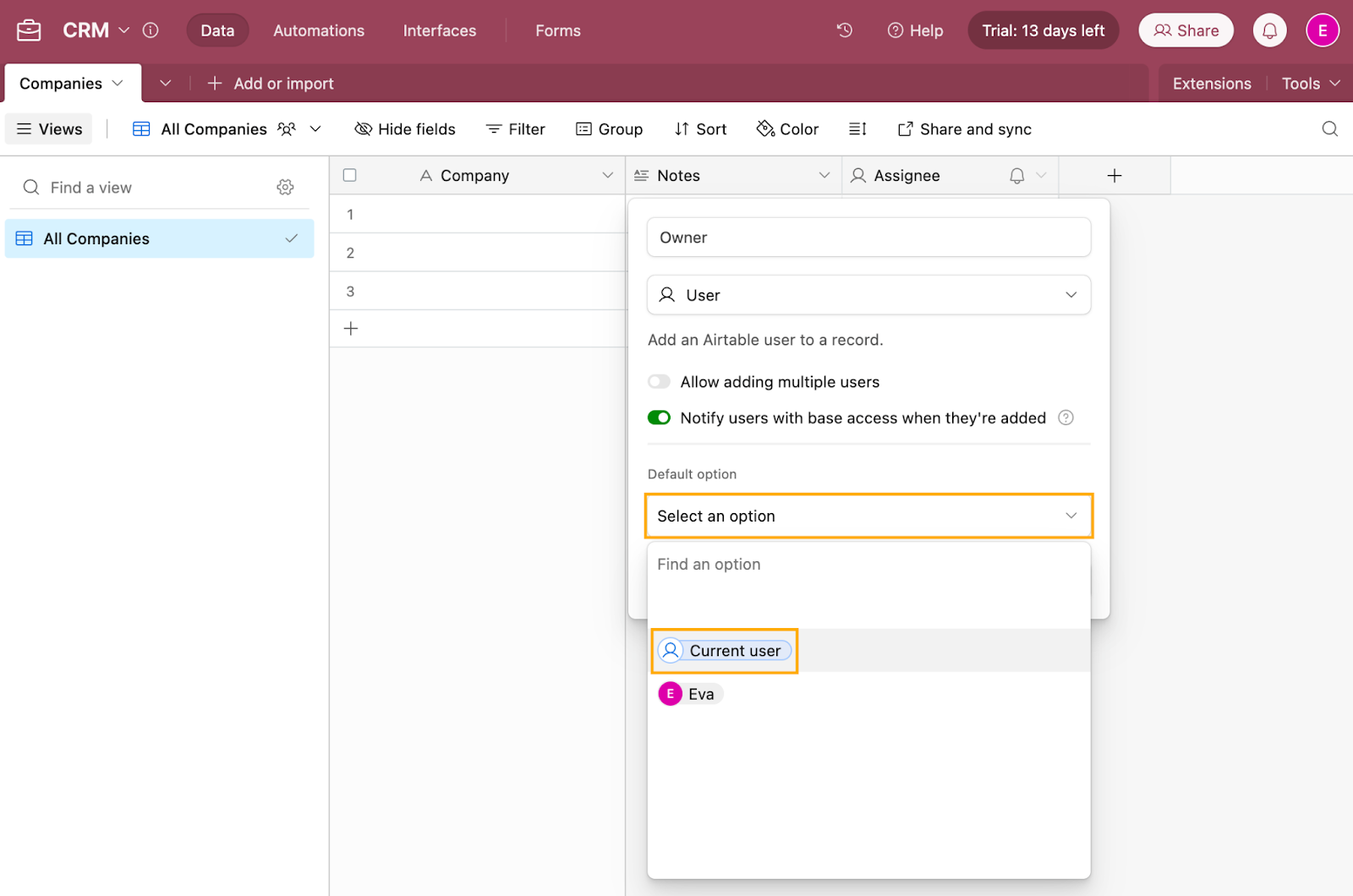 Airtable Basics: Build a simple CRM to store client data