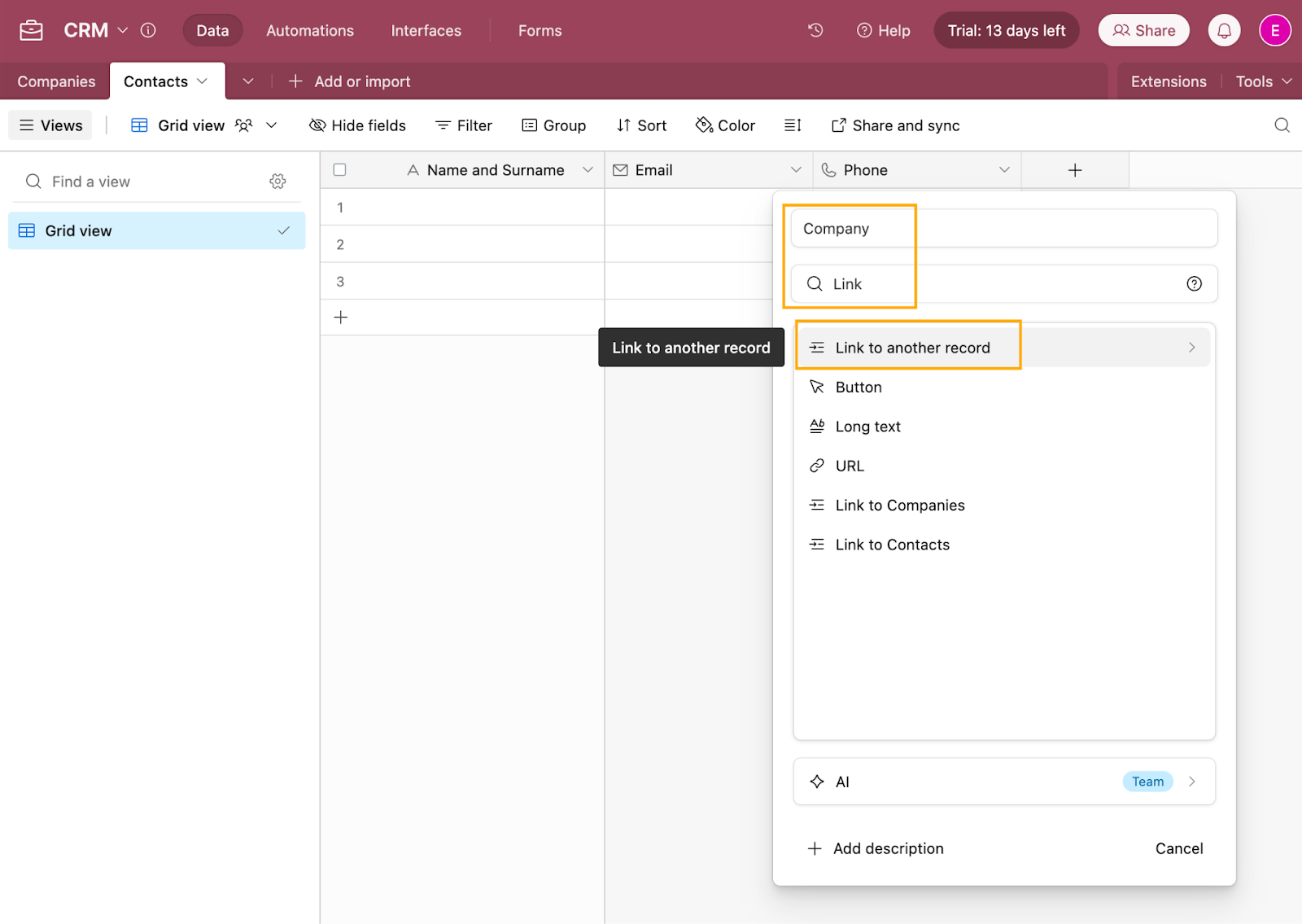 Airtable Basics: Build a simple CRM to store client data