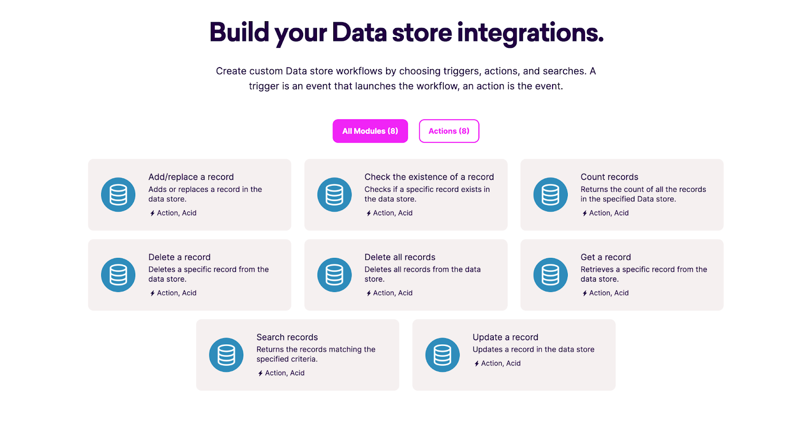 Make data stores