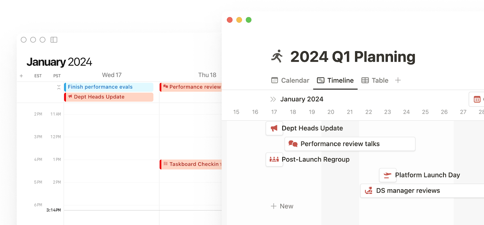 Notion Calendar example.