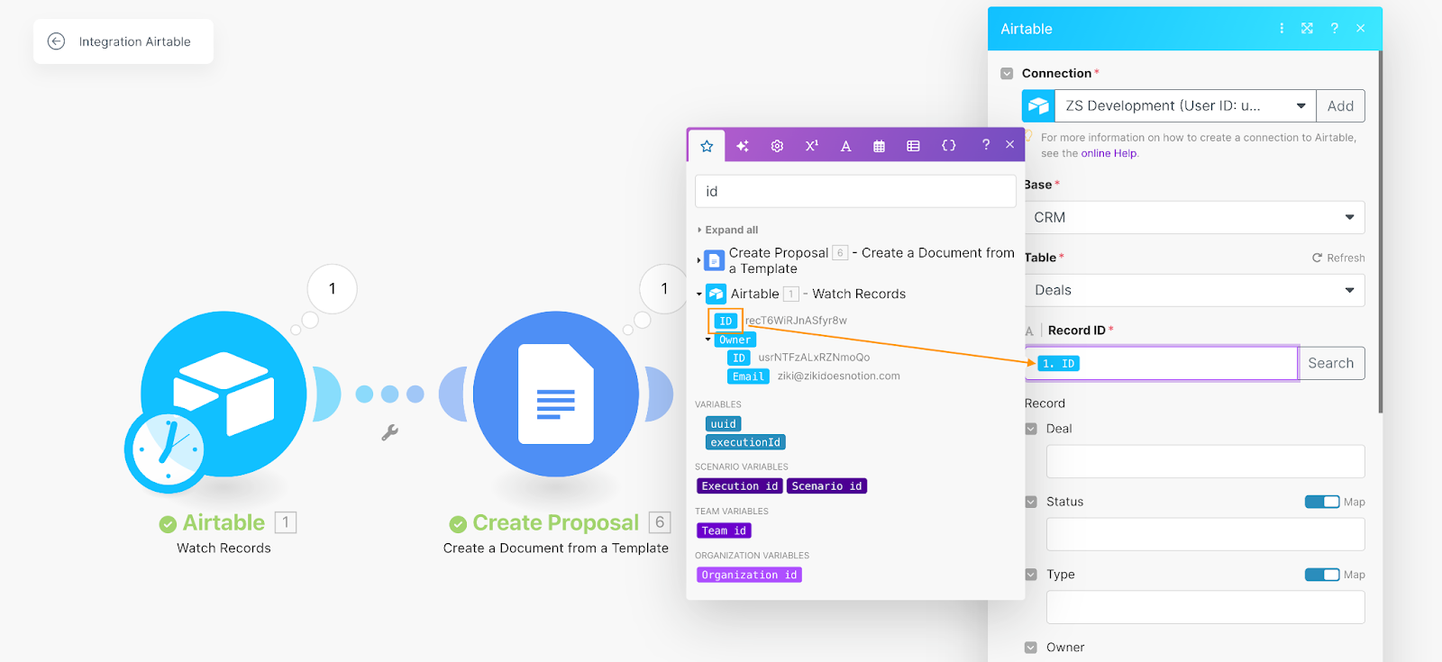 Make.com Basics: Build your first automation with Google Docs & Airtable