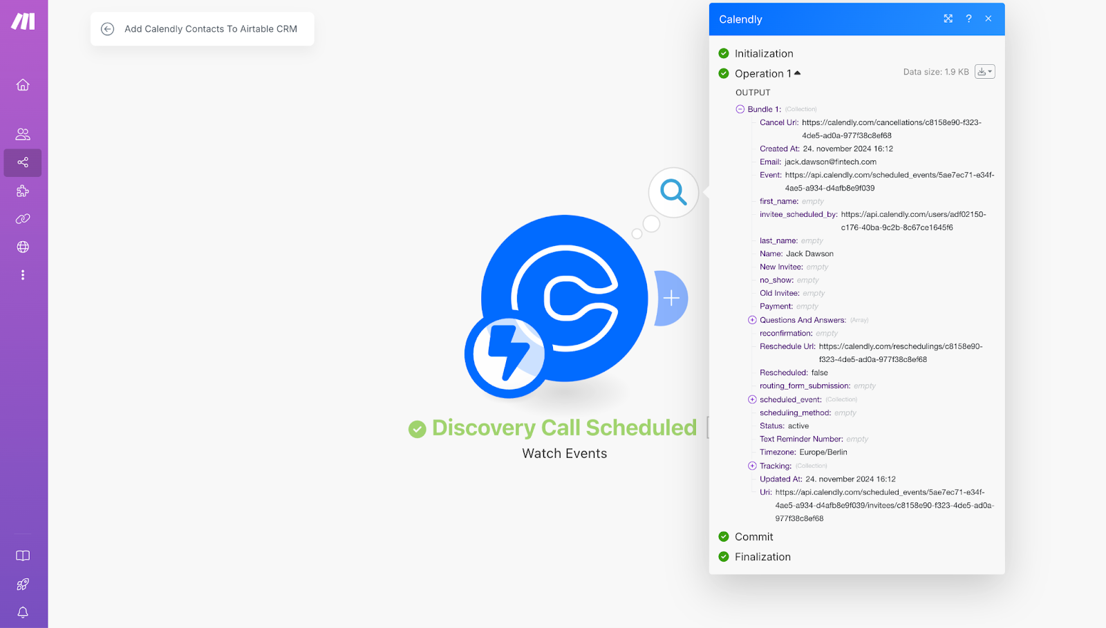 Make Tutorial: Automatically add Calendly leads to Airtable CRM (Part I)