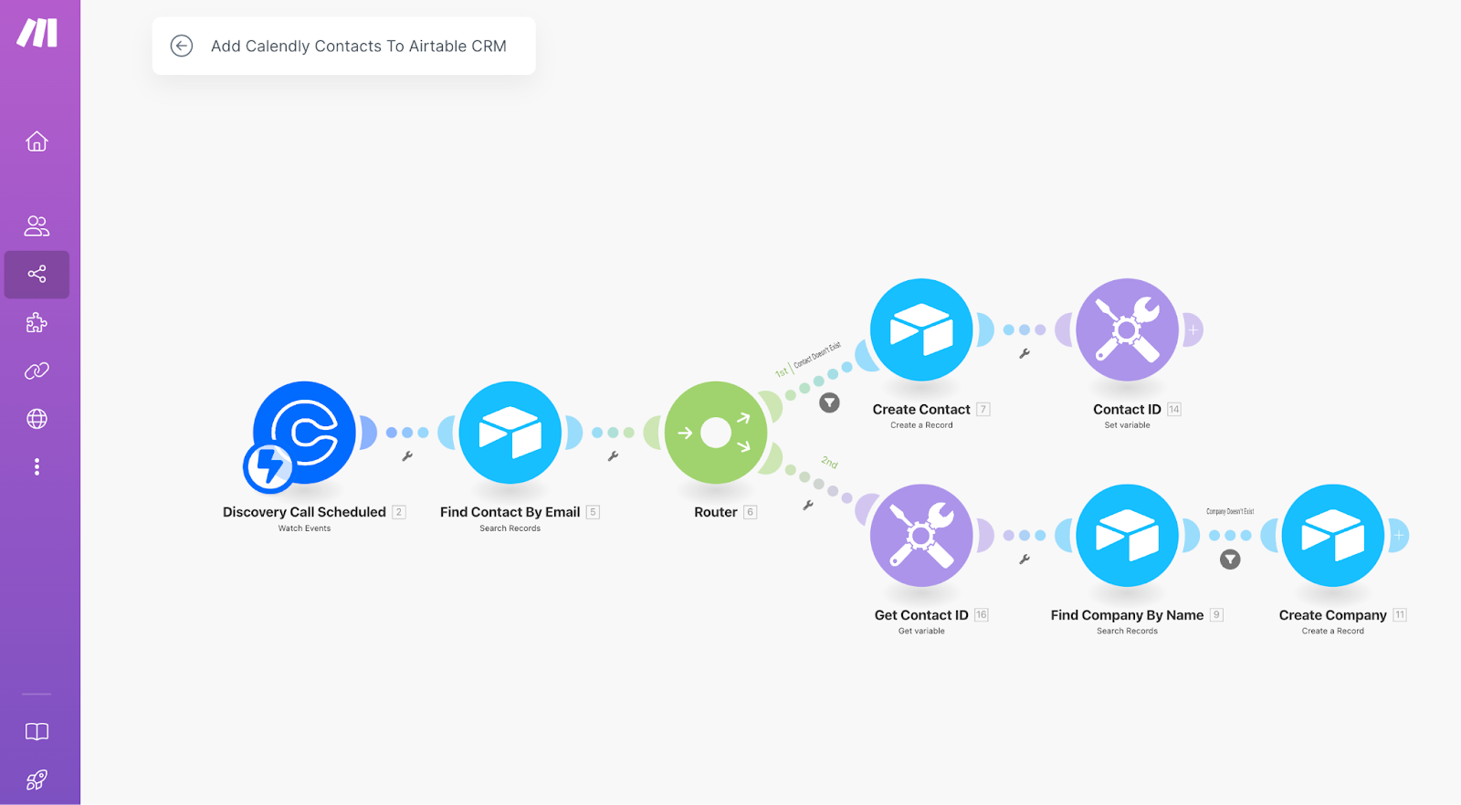 Make Tutorial: Automatically add Calendly leads to Airtable CRM (Part I)